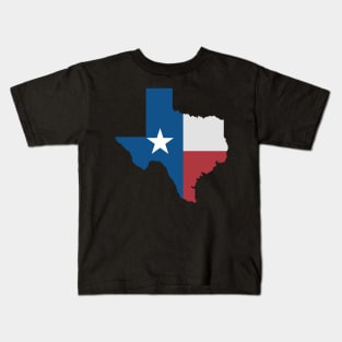 Texas map flag. Graphic Design Kids T-Shirt